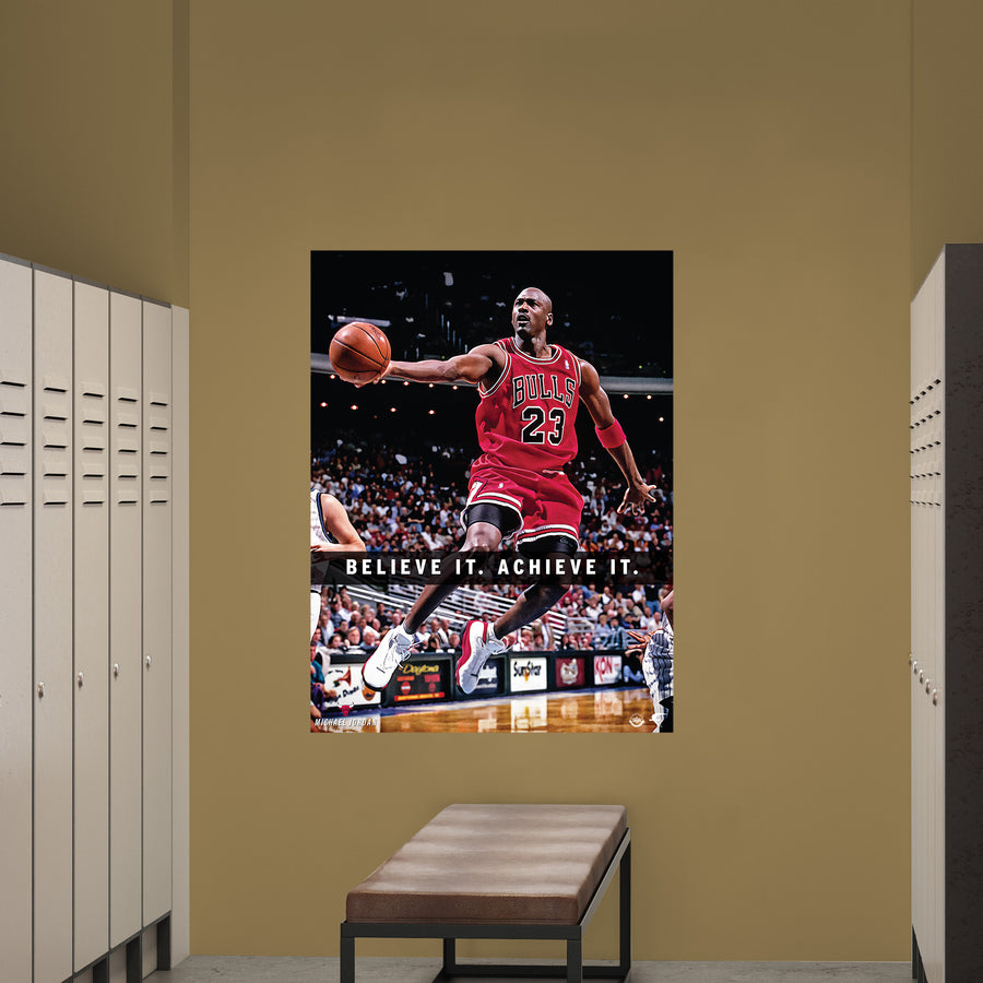 Michael Jordan - Scoring Motivational - Peel & Stick Poster - Official NBA - Chicago Bulls - Reusable Vinyl Wall Decal