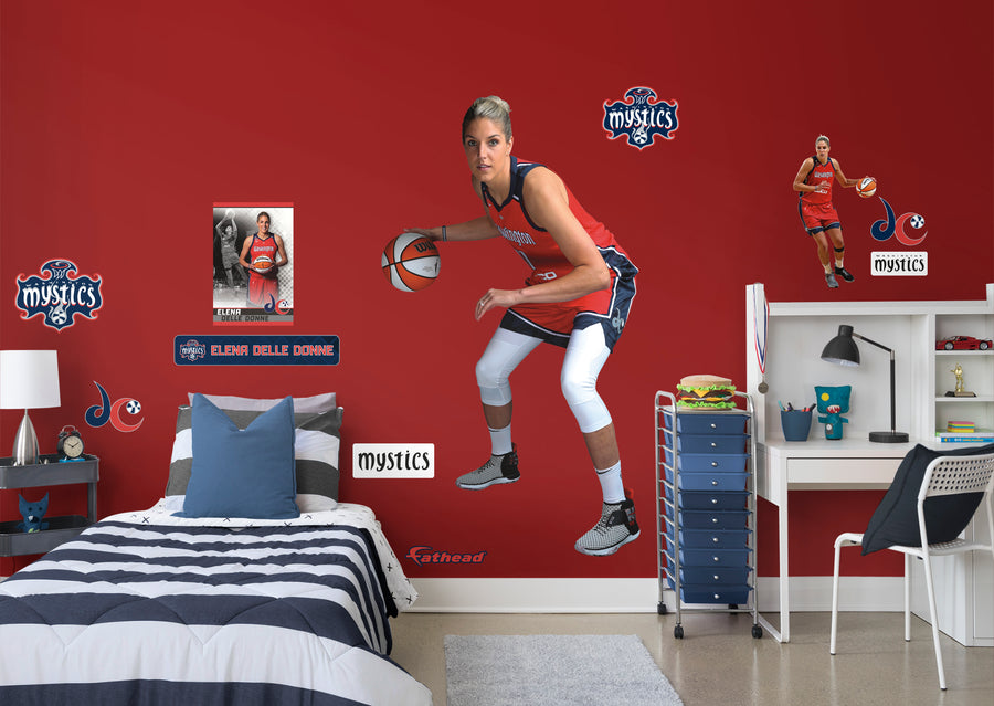 Elena Delle Donne - RealBig New Uniform Collection - Official WNBA - Washington Mystics - Reusable Vinyl Wall Decals
