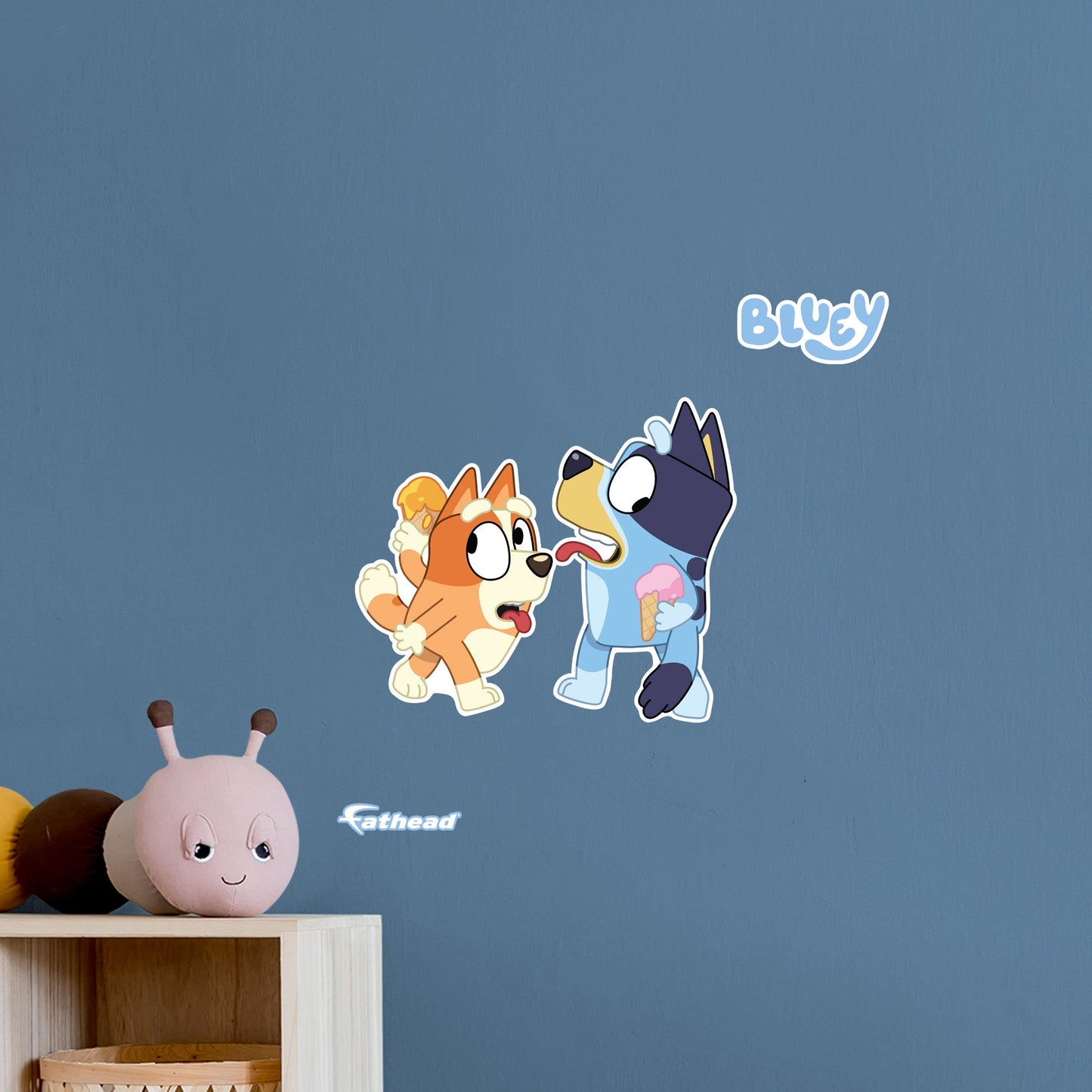 Bluey: Bluey & Bingo Sisters Ice Cream Icon - Officially Licensed BBC Removable Adhesive Decal