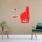 Kansas City Chiefs: Foam Finger - Officially Licensed NFL Removable Adhesive Decal