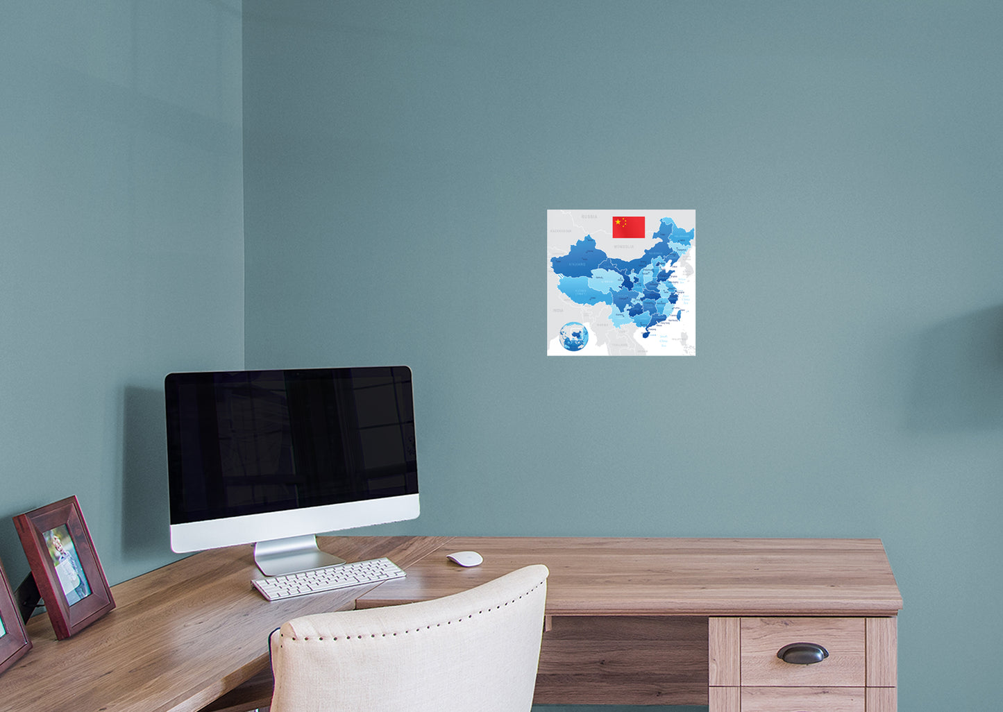 Maps of Asia: China Mural        -   Removable Wall   Adhesive Decal