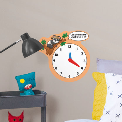 Dry Erase Educational Clock - Removable Wall Decal