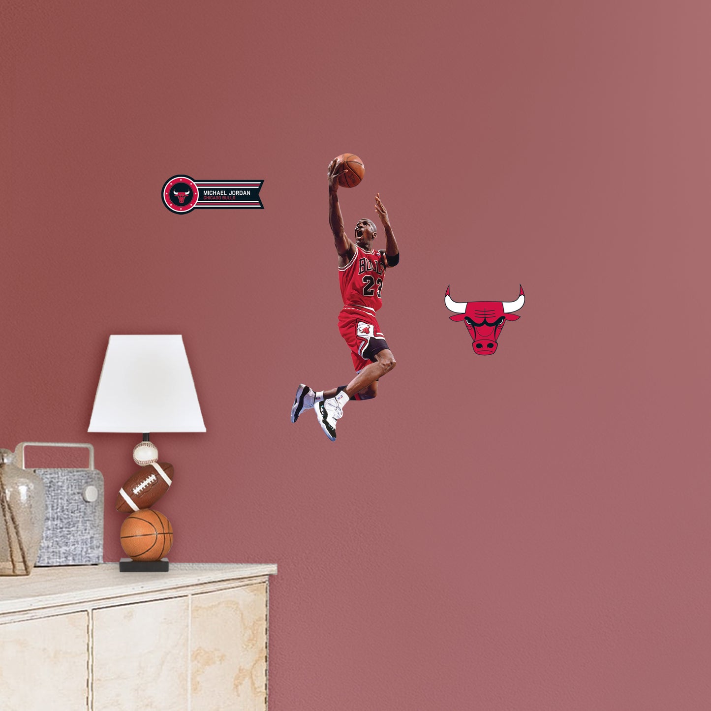 Chicago Bulls: Michael Jordan         - Officially Licensed NBA Removable     Adhesive Decal