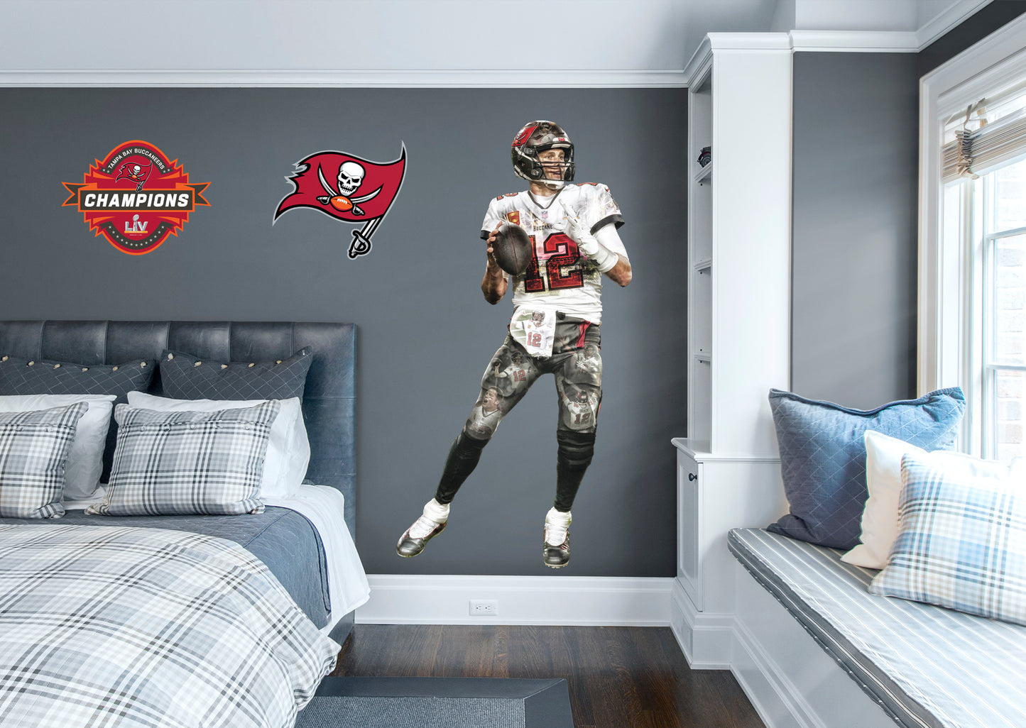 Tom Brady 2021 LIMITED EDITION Super Bowl LV ELITE RealBig  - Officially Licensed NFL Removable Wall Decal