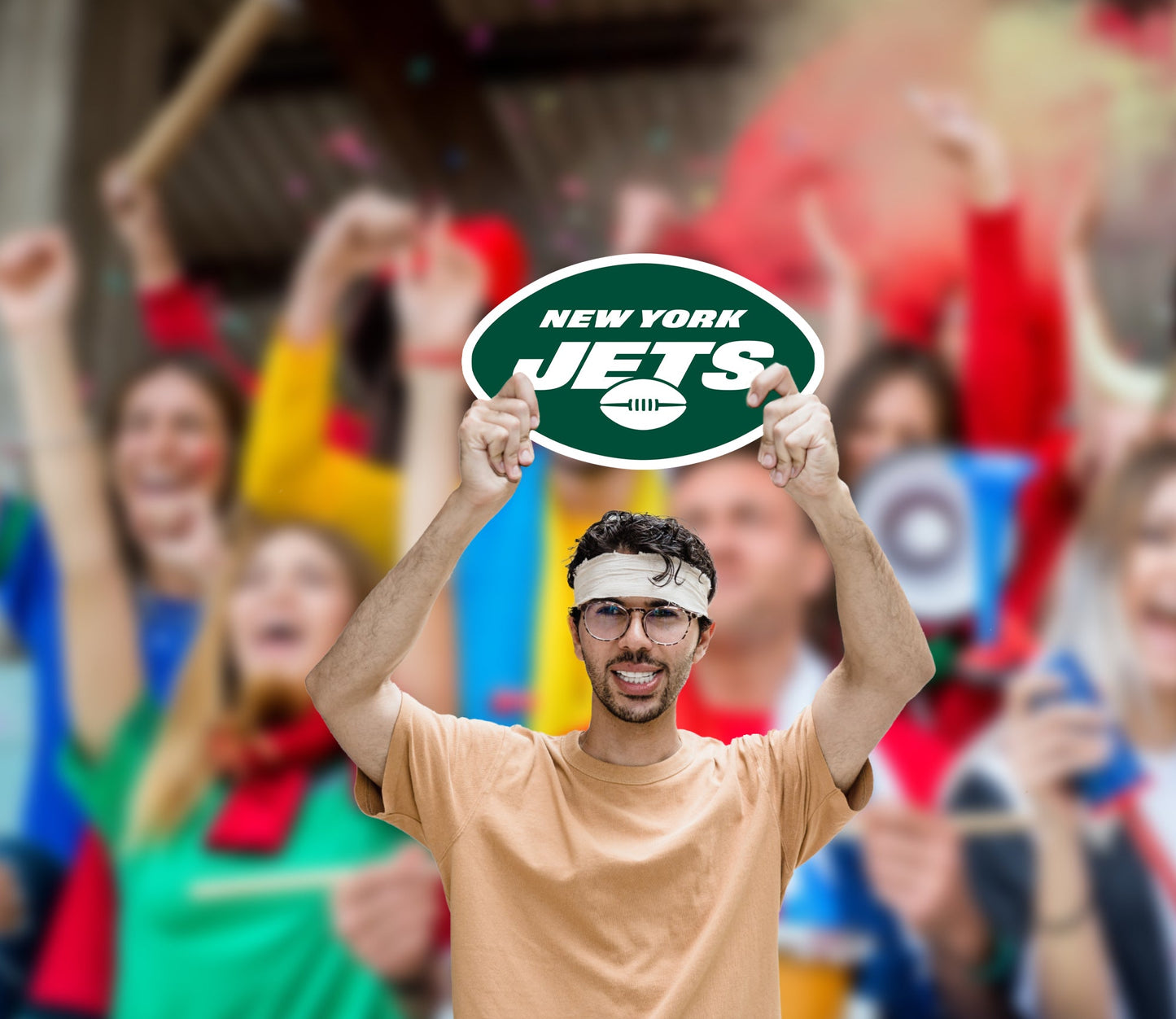 New York Jets: Logo Foam Core Cutout - Officially Licensed NFL Big Head