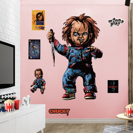 Chucky: Chucky Knife RealBig        - Officially Licensed NBC Universal Removable     Adhesive Decal