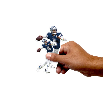 Sheet of 5 -Dallas Cowboys: Dak Prescott Player MINIS - Officially Licensed NFL Removable Adhesive Decal