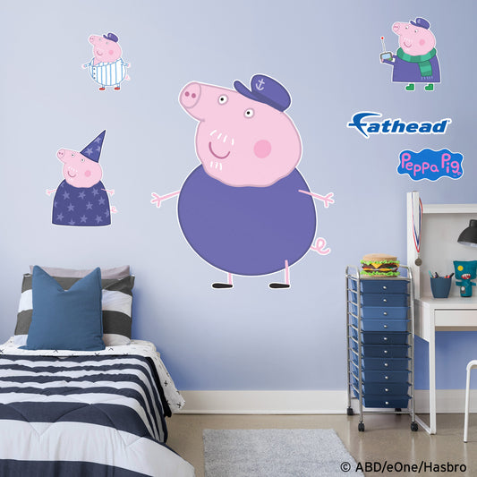 Peppa Pig: Grandpa RealBigs        - Officially Licensed Hasbro Removable     Adhesive Decal