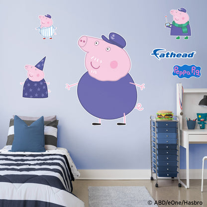 Peppa Pig: Grandpa RealBigs - Officially Licensed Hasbro Removable Adhesive Decal