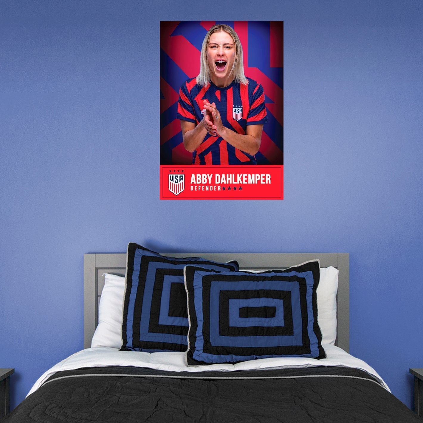 Abby Dahlkemper Nameplate Poster - Officially Licensed USWNT Removable Adhesive Decal