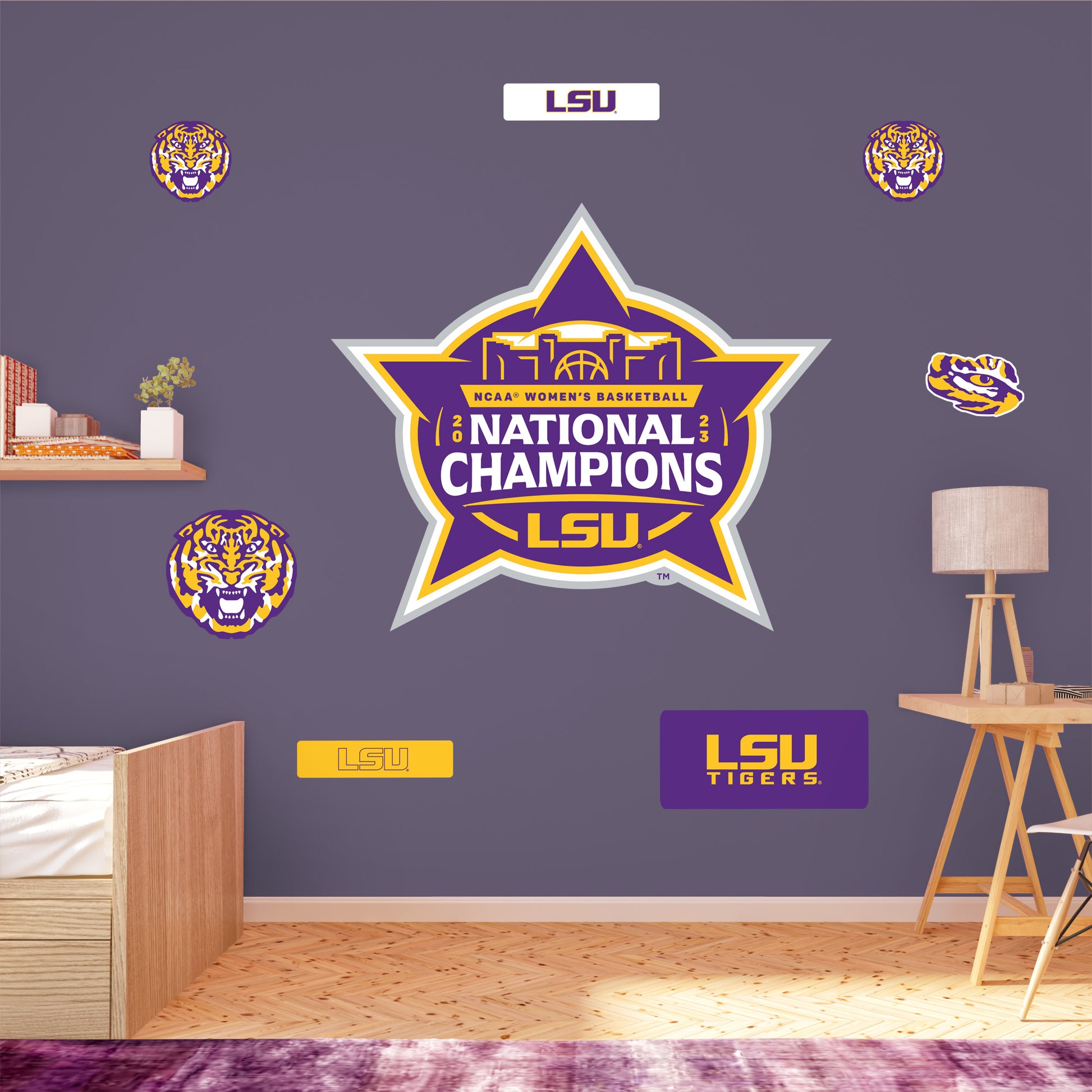 Officially Licensed NCAA 23 Felt Wall Banner - LSU Tigers