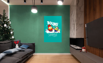 Minions Holiday:  Bound for Holidays Mural        - Officially Licensed NBC Universal Removable     Adhesive Decal