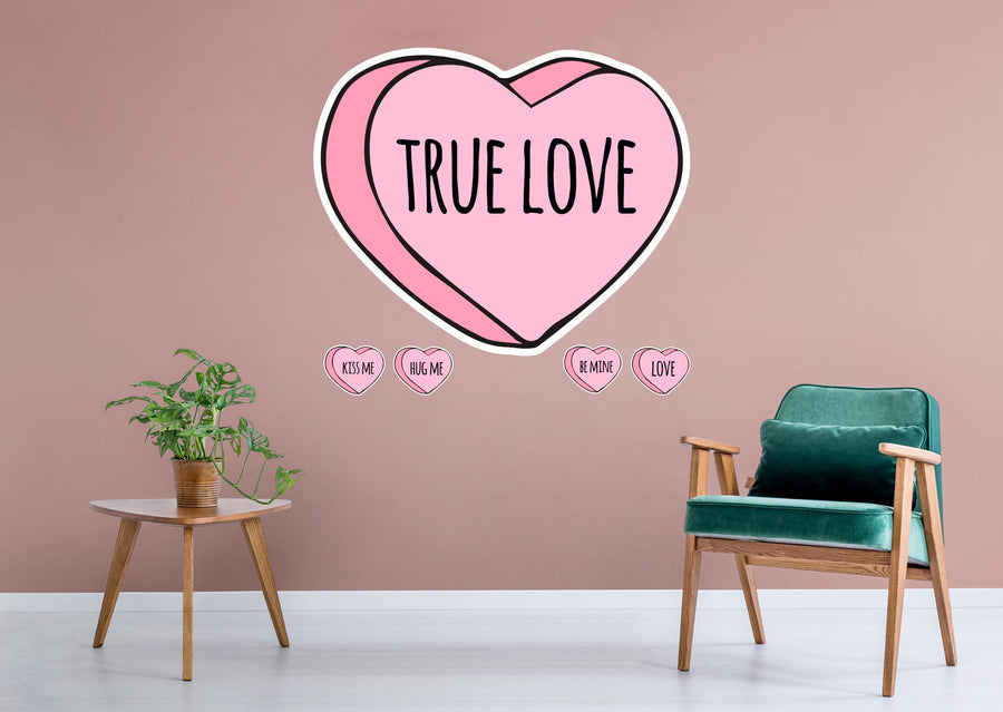 Valentine's Day: True Love Icon - Removable Adhesive Decal