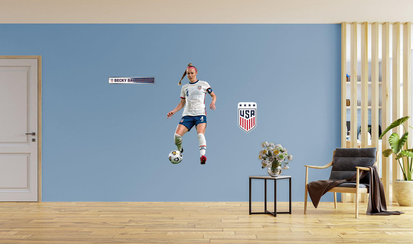 Becky Sauerbrunn         - Officially Licensed US Soccer Removable     Adhesive Decal