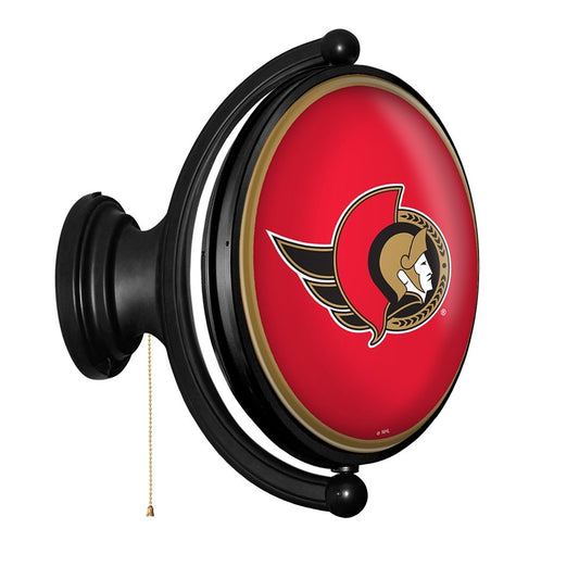 Ottawa Senators: Original Oval Rotating Lighted Wall Sign - The Fan-Brand