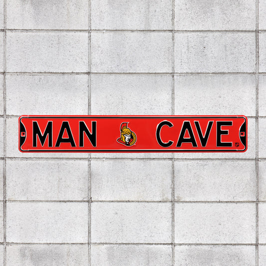 Ottawa Senators: Man Cave - Officially Licensed NHL Metal Street Sign