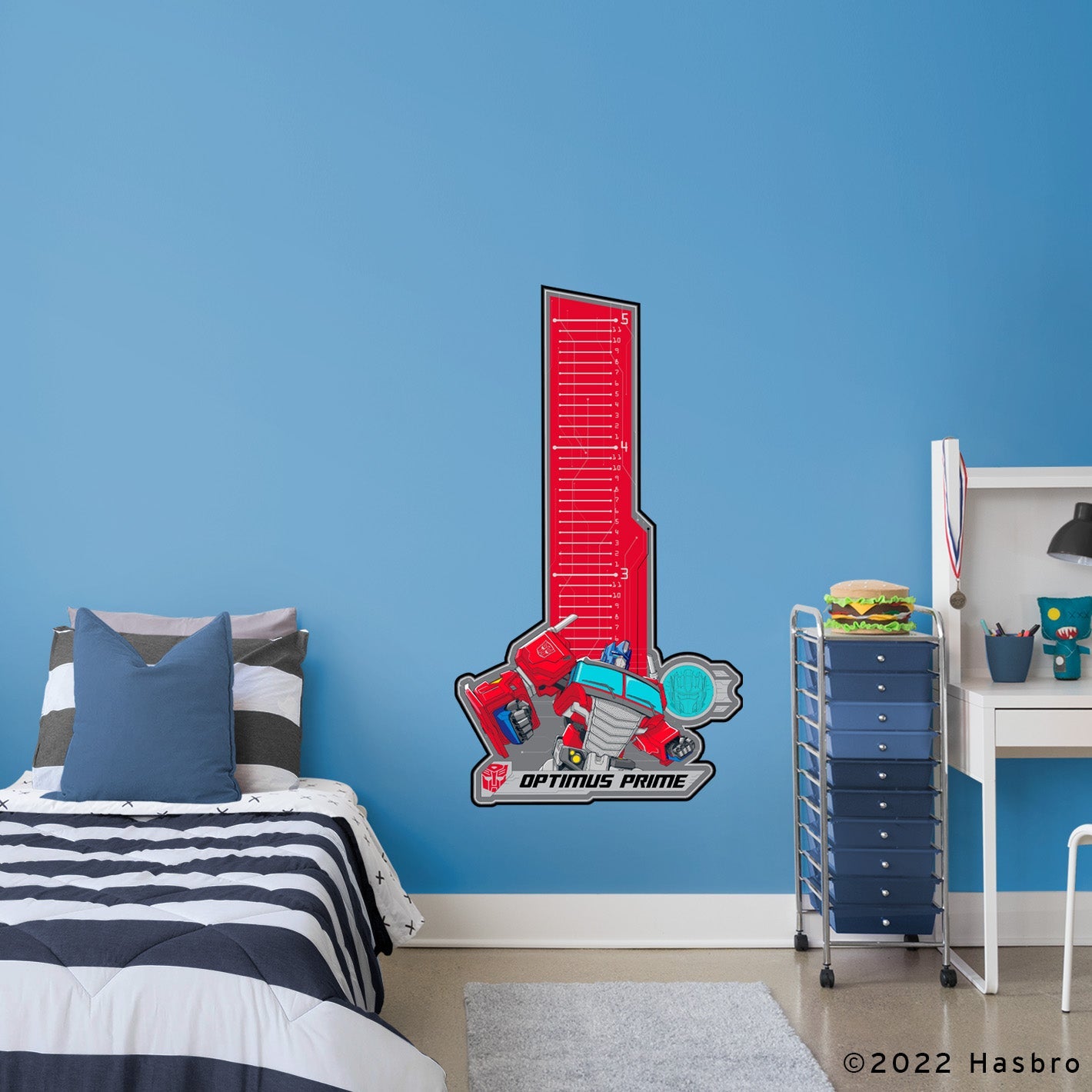 Optimus Prime Growth Chart Official Hasbro Transformers Reusab