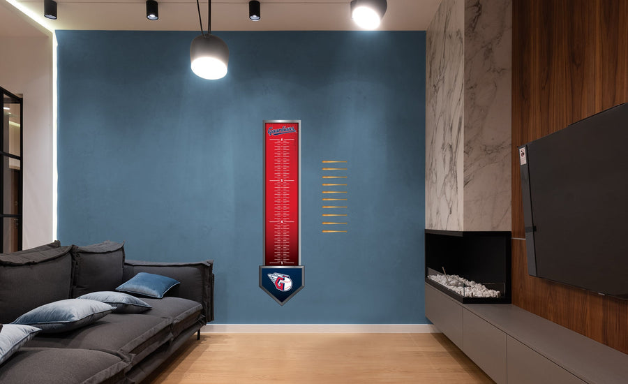 Cleveland Guardians - Growth Chart - Official MLB - Reusable Vinyl Wall Decal