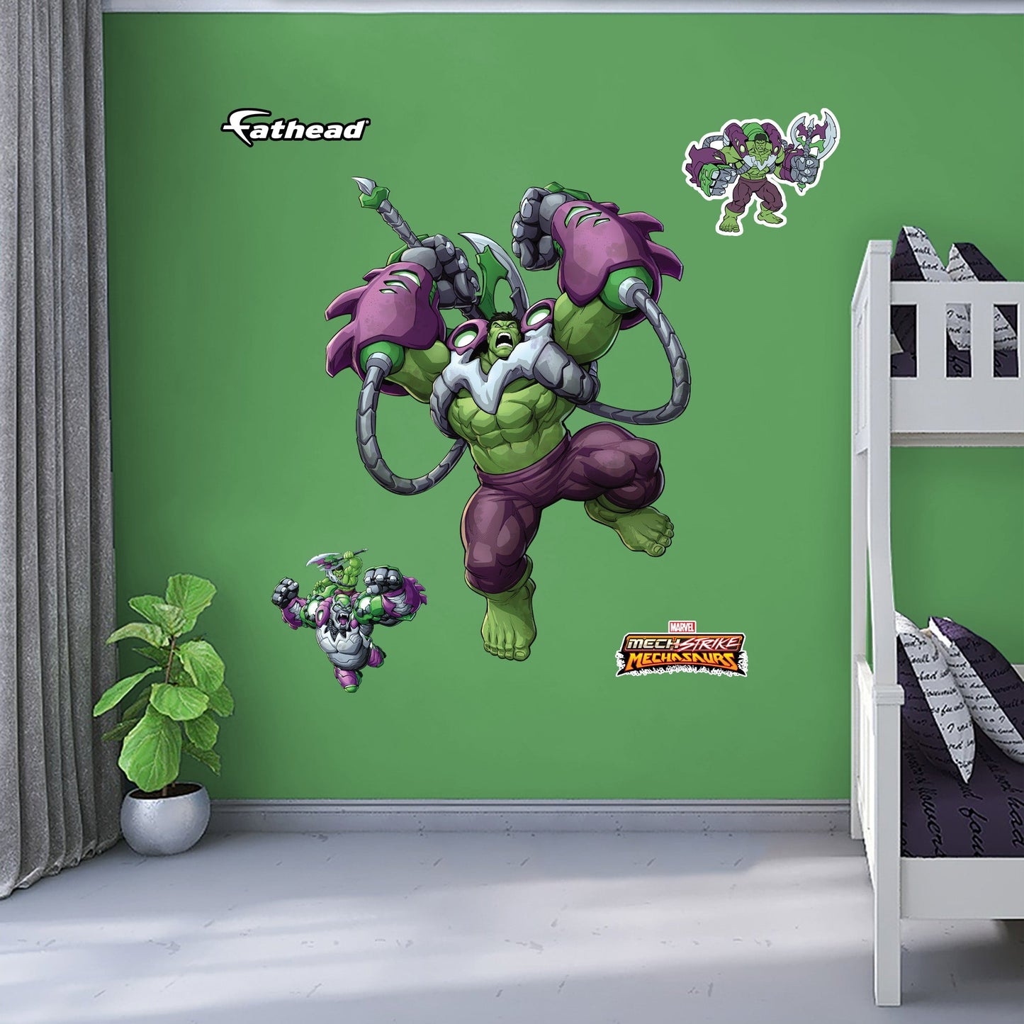 Mech Strike: Mechasaurs: Hulk RealBigs        - Officially Licensed Marvel Removable     Adhesive Decal