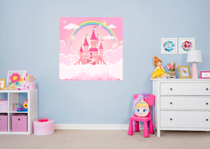 Nursery Princess:  Castle Part 4 Mural        -   Removable Wall   Adhesive Decal