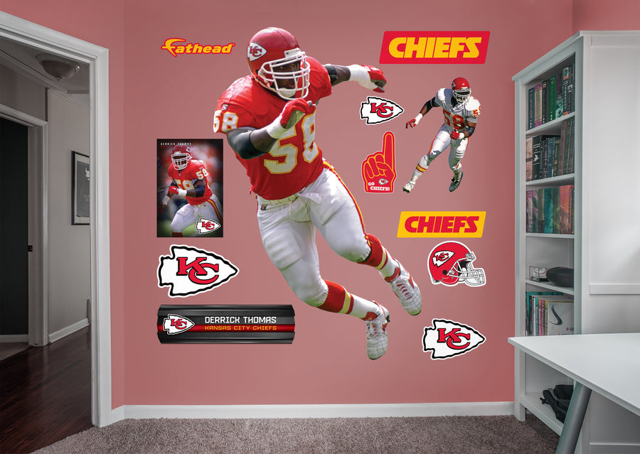 Derrick Thomas - RealBig Legend Collection - Official NFL - Kansas City Chiefs - Reusable Vinyl Wall Decals