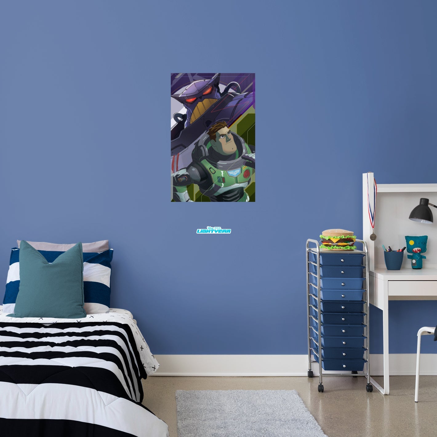 Lightyear: Buzz Lightyear Red Alert- Zurg & Buzz Poster - Officially Licensed Disney Removable Adhesive Decal