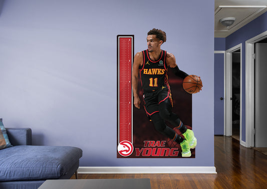 Atlanta Hawks: Trae Young 2021 Growth Chart        - Officially Licensed NBA Removable Wall   Adhesive Decal