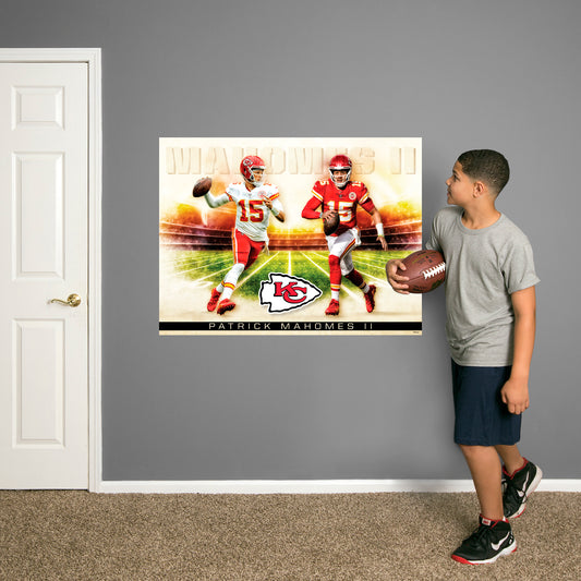 Kansas City Chiefs: Patrick Mahomes II 2023 Icon Poster        - Officially Licensed NFL Removable     Adhesive Decal