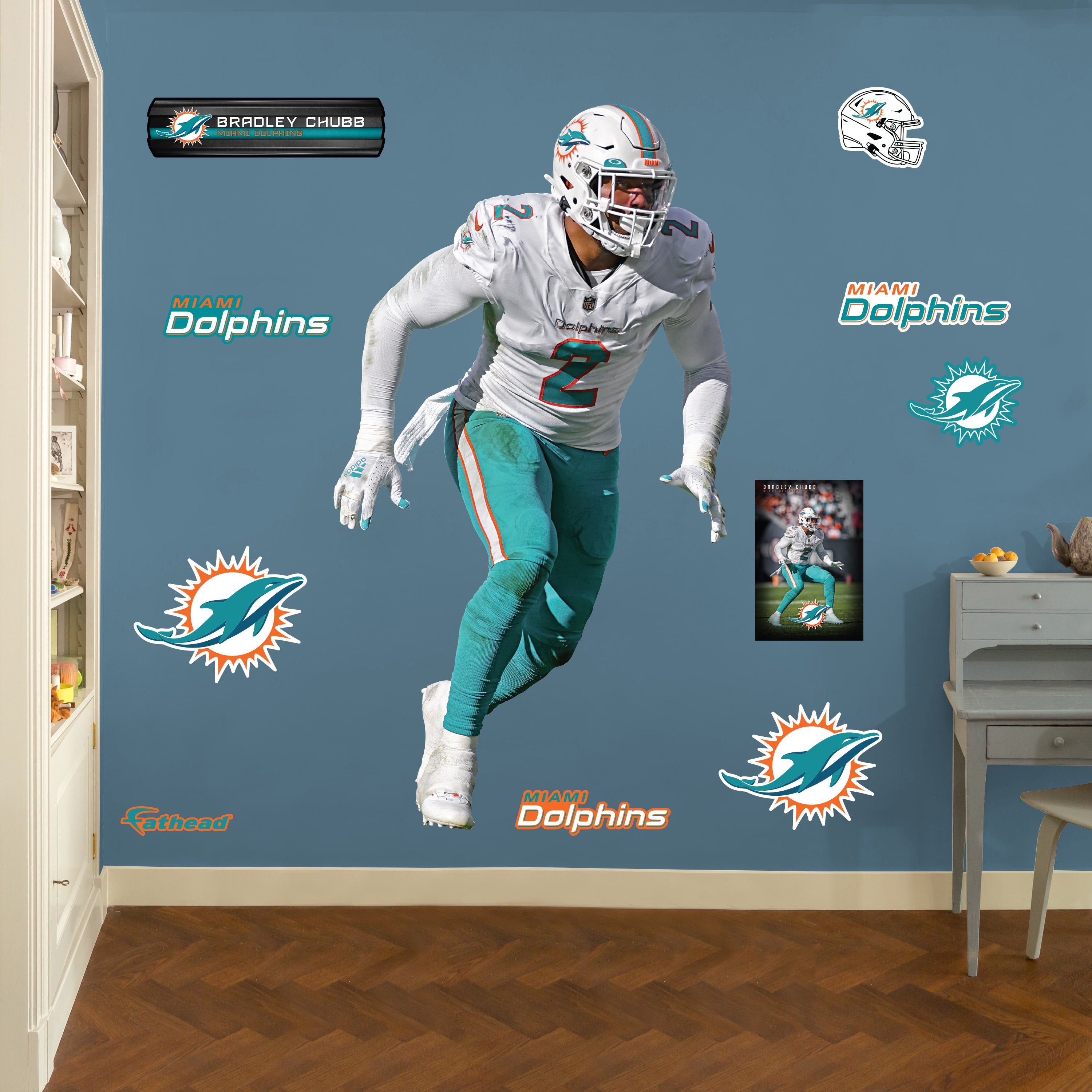 Dan Marino shops Miami Dolphins full size fathead wall decal