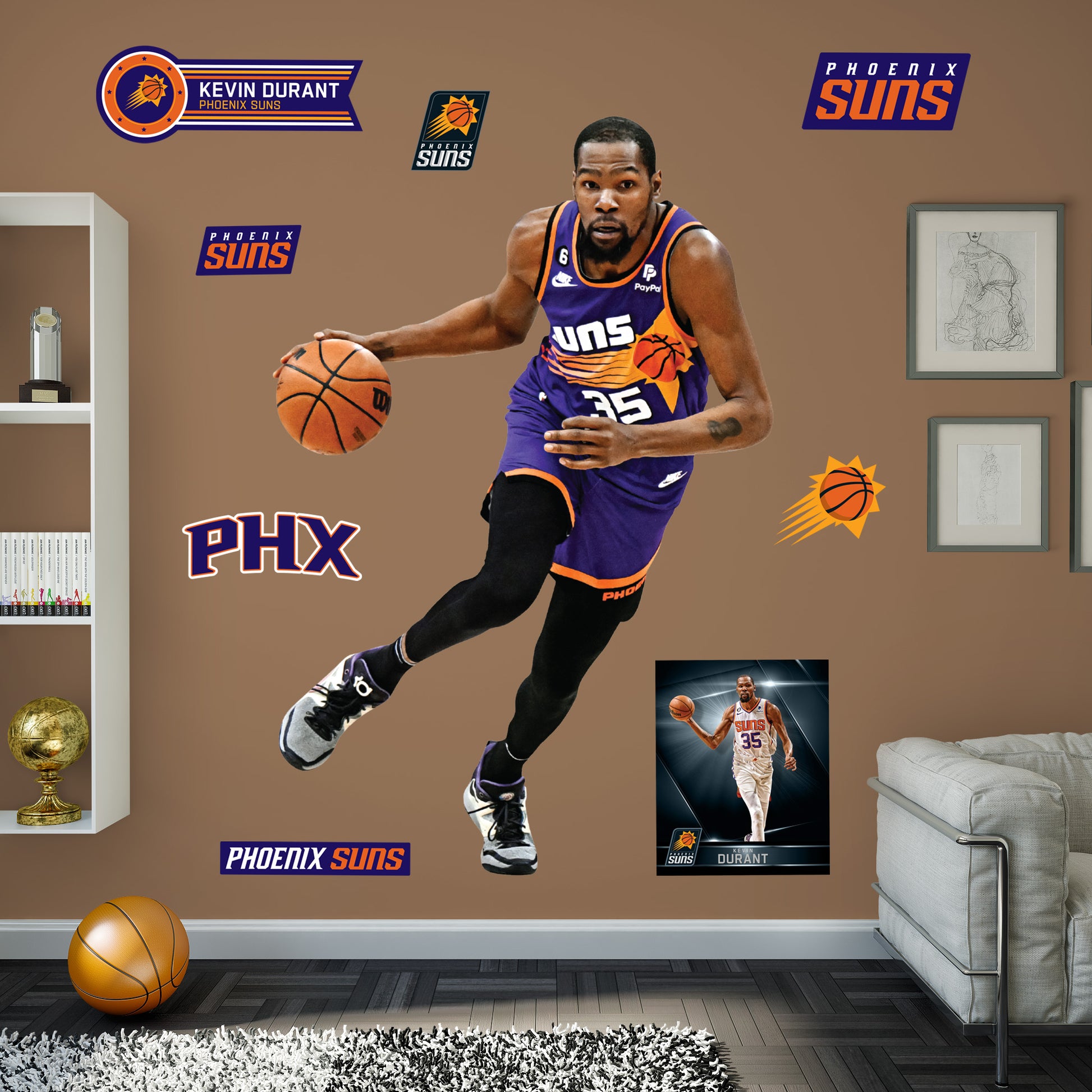 Phoenix Suns Kevin Durant 2022-23 Valley City Jersey Black – US