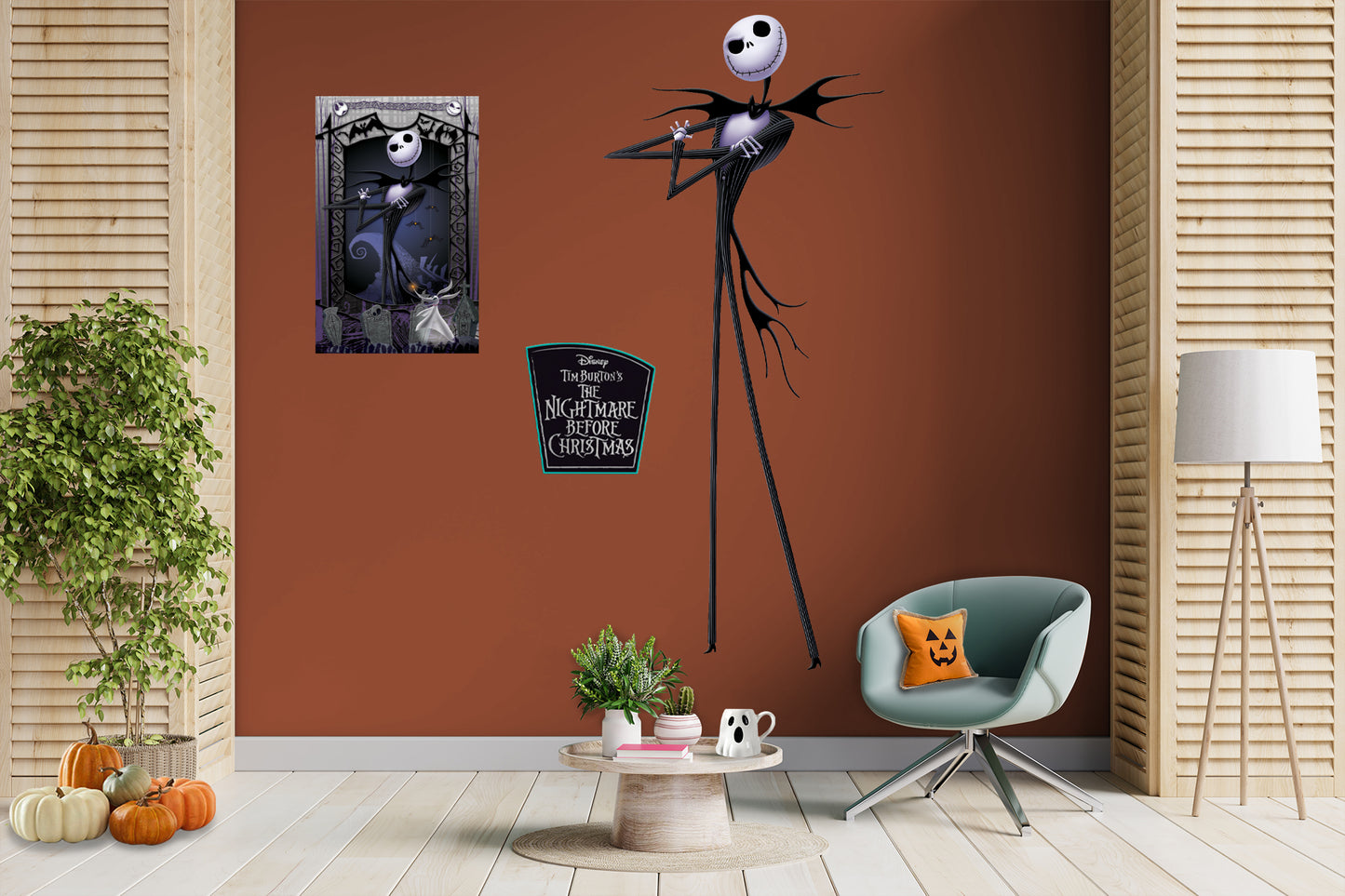 The Nightmare Before Christmas: Jack Skellington RealBig        - Officially Licensed Disney Removable Wall   Adhesive Decal