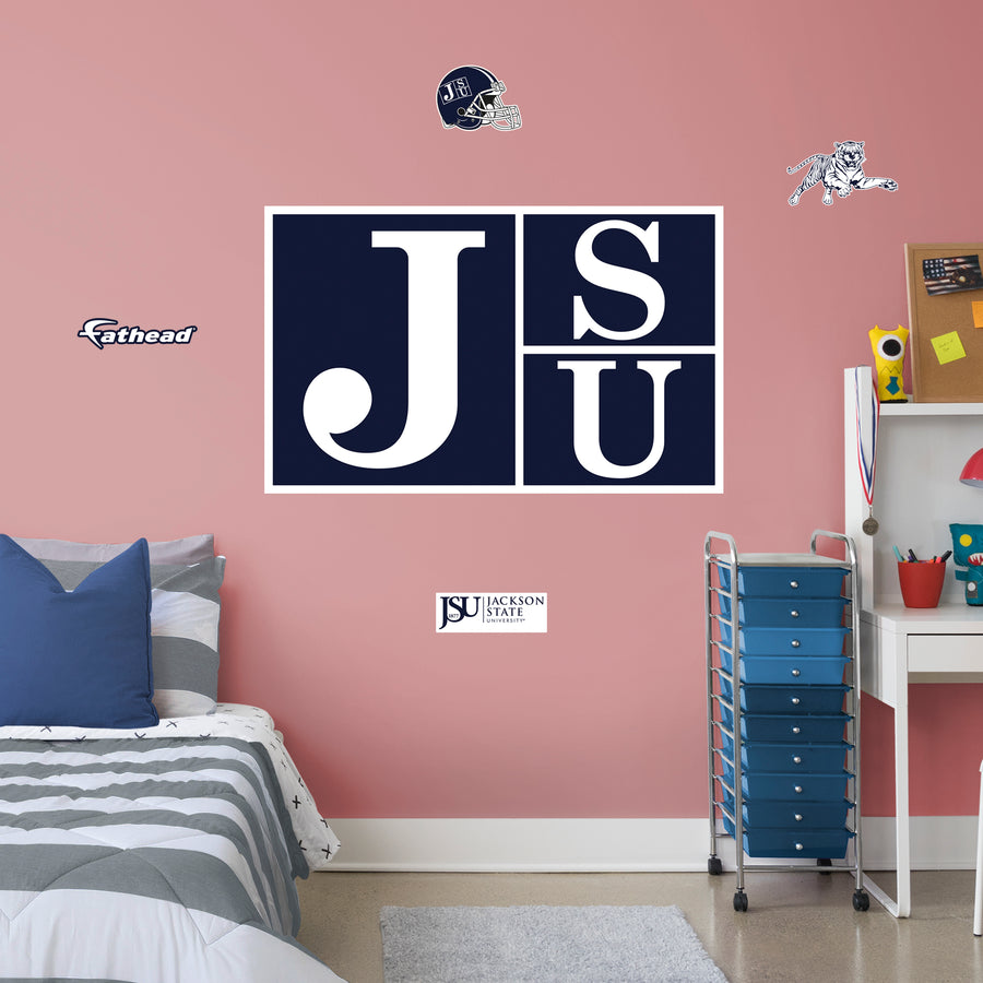 Jackson State University - RealBig Collection - Official NCAA - Reusable Vinyl Wall Decals
