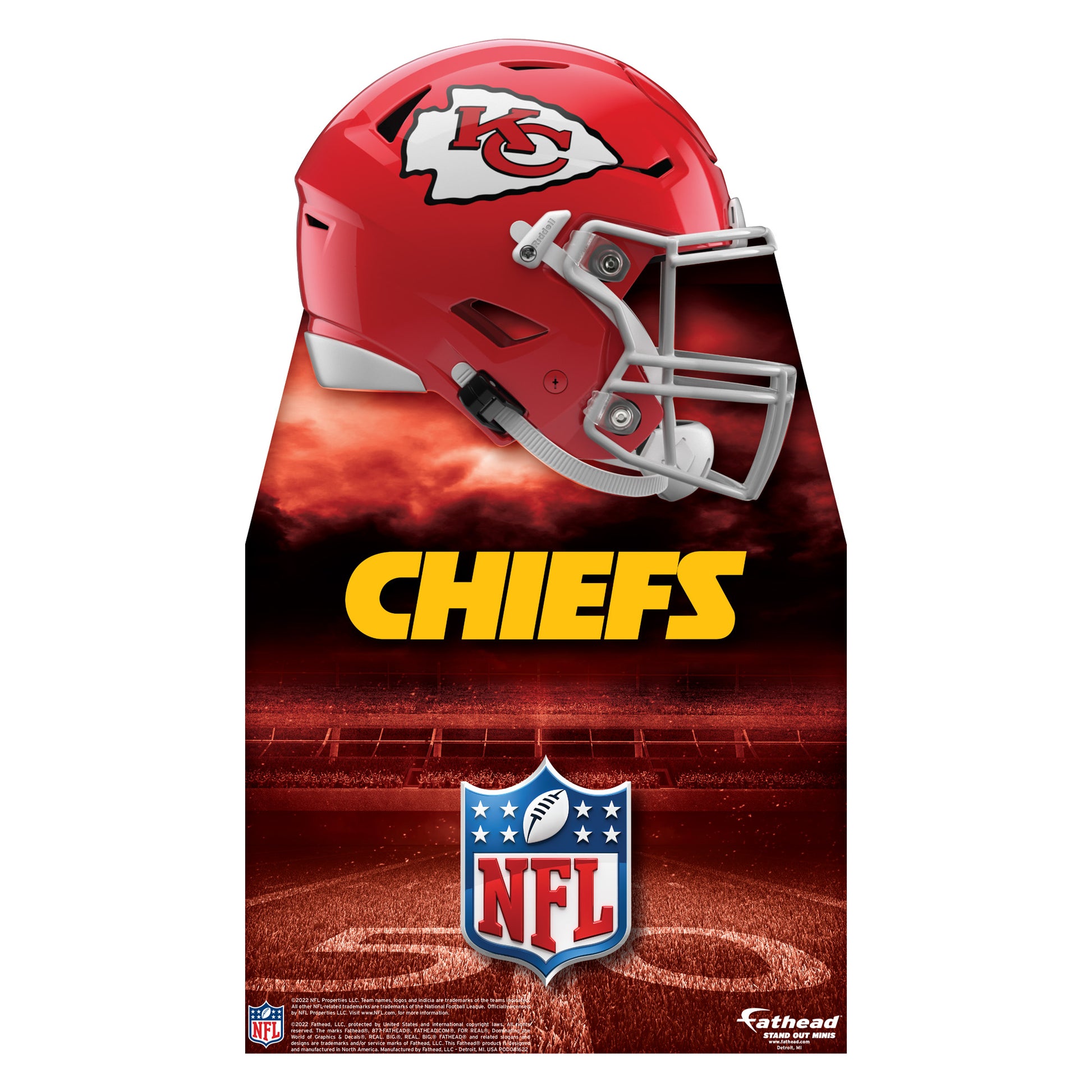 Kansas City Chiefs: 2022 Helmet Mini Cardstock Cutout - Officially
