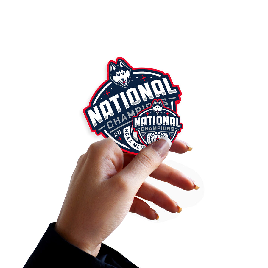 UConn Huskies - 5 Logo Minis (Mixed Sizes) - Official NCAA - 2023 Men's Basketball National Champions- Reusable Vinyl Decals #2