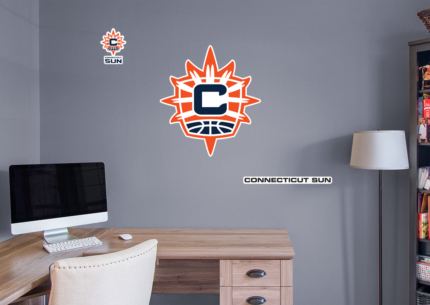 Connecticut Sun: Connecticut Sun 2021 Logo        - Officially Licensed WNBA Removable Wall   Adhesive Decal