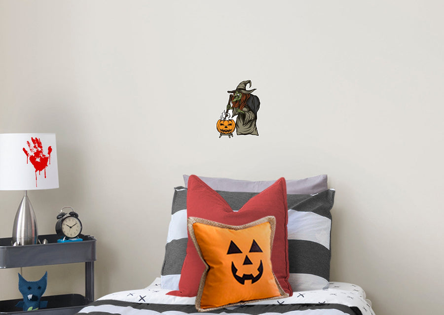 Halloween:  Pumpkin Pot Icon        -   Removable     Adhesive Decal