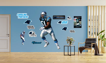 Carolina Panthers: Sam Mills 2021 Legend        - Officially Licensed NFL Removable Wall   Adhesive Decal