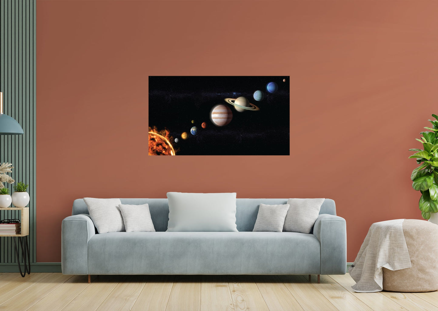 Planets:  Alignment Mural        -   Removable     Adhesive Decal