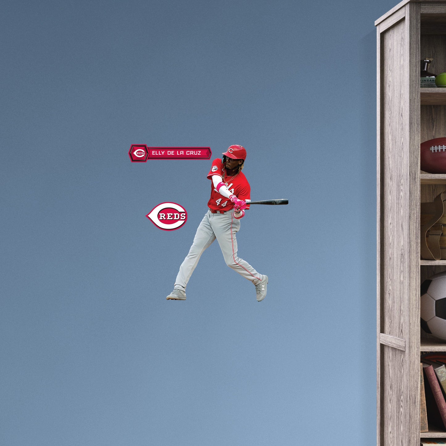 Cincinnati Reds: Elly De La Cruz  Swing        - Officially Licensed MLB Removable     Adhesive Decal