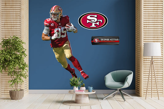 San Francisco 49ers: George Kittle 2021        - Officially Licensed NFL Removable     Adhesive Decal