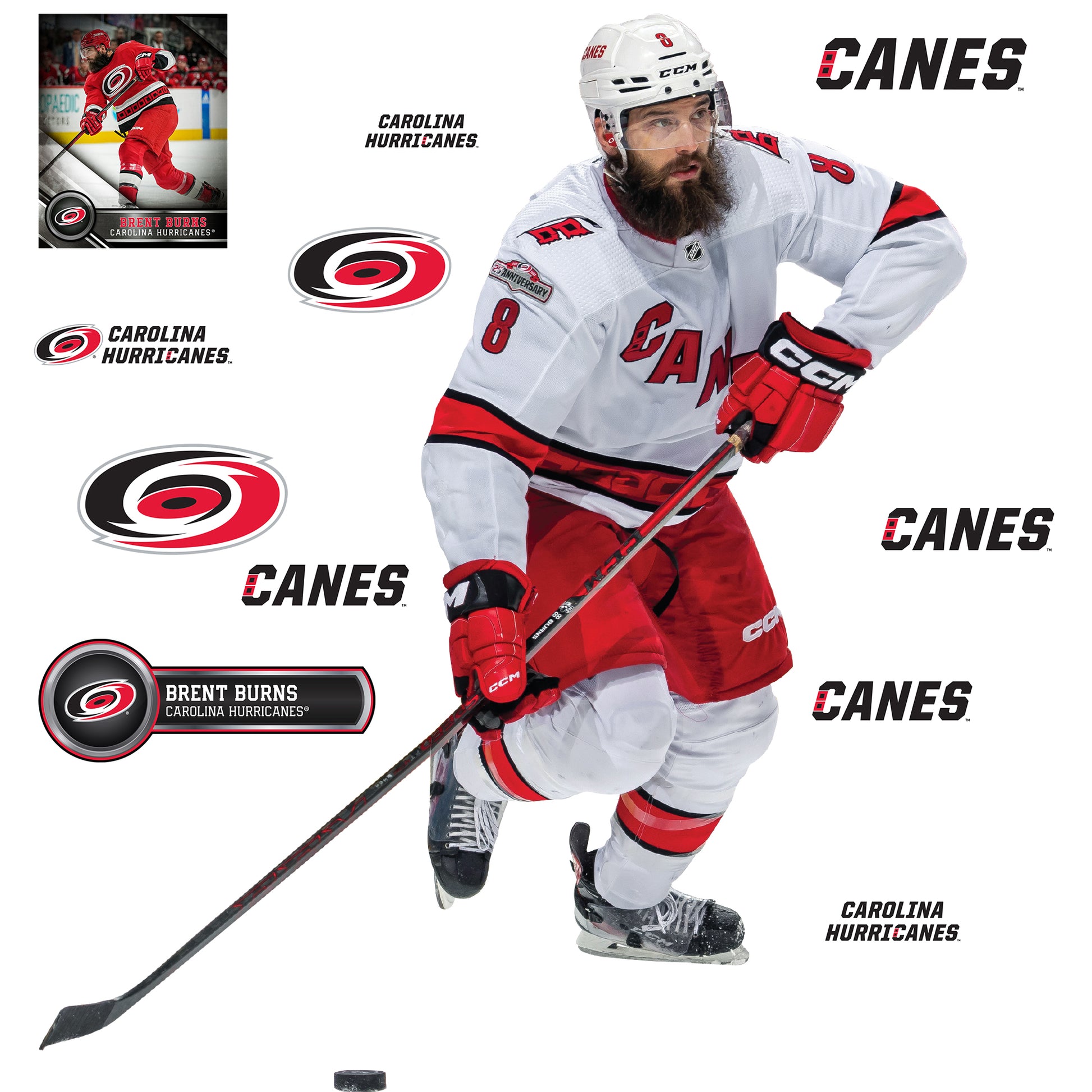 NHL Carolina Hurricanes 25th Anniversary Officially Licensed 2022