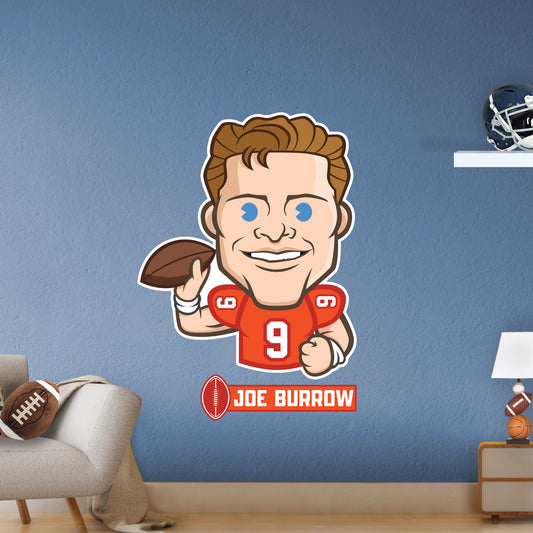 Cincinnati Bengals: Joe Burrow 2022 Emoji        - Officially Licensed NFLPA Removable     Adhesive Decal