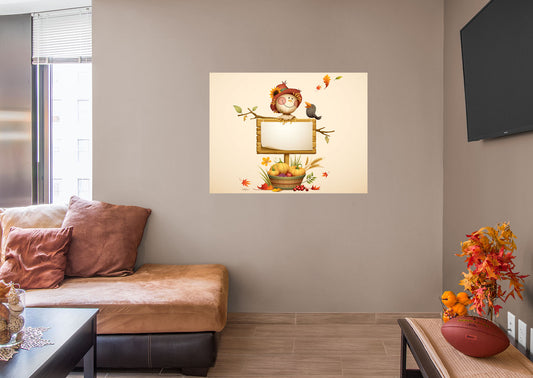 Seasons Decor: Autumn Scarecrow Dry Erase        -   Removable Wall   Adhesive Decal