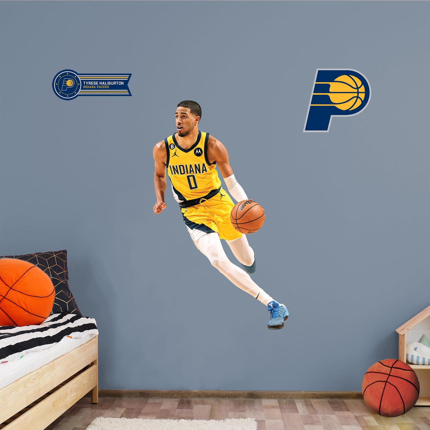 Indiana Pacers: Tyrese Haliburton - Officially Licensed NBA Removable Adhesive Decal