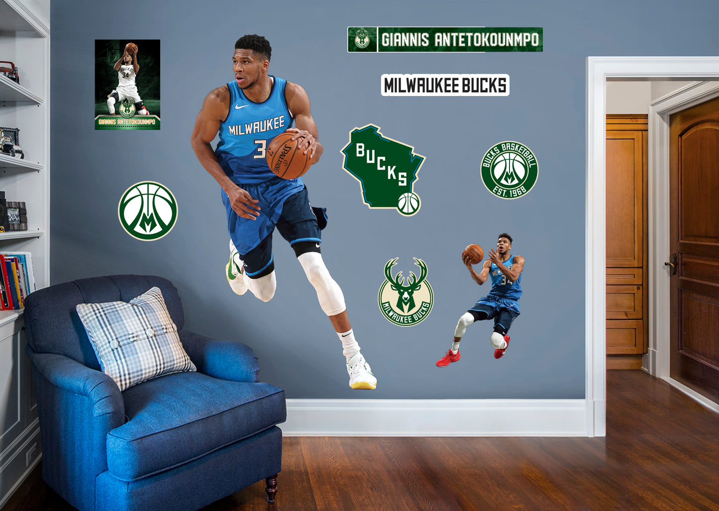 Giannis Antetokounmpo 2021  - Officially Licensed NBA Removable Wall Decal