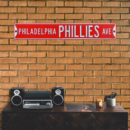 Philadelphia Phillies Steel Street Sign-PHILADELPHIA PHILLIES AVE