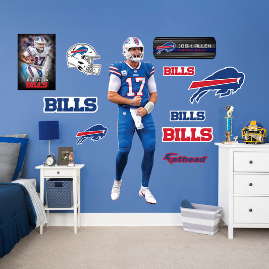 Buffalo Bills: Josh Allen  Celebration        - Officially Licensed NFL Removable     Adhesive Decal