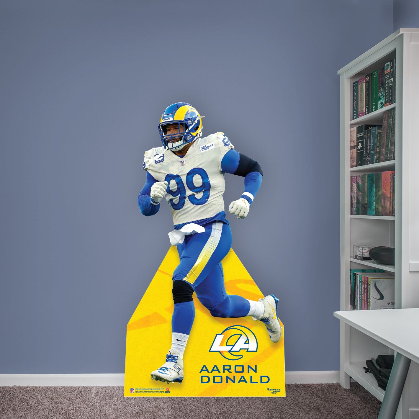 Los Angeles Rams: Aaron Donald 2022  Life-Size   Foam Core Cutout  - Officially Licensed NFL    Stand Out