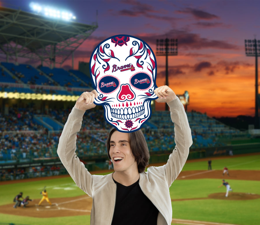 Skull Logo - Big Head - Official MLB - Atlanta Braves - Foam Core Cutout