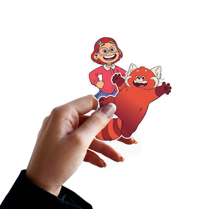 Sheet of 4 -Sheet of 4 -Turning Red: Meilin & Red Panda Group One Minis        - Officially Licensed Disney Removable     Adhesive Decal